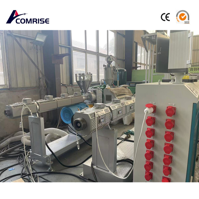 2つの110-315mm PEパイプマシンが顧客の工場でテストされています