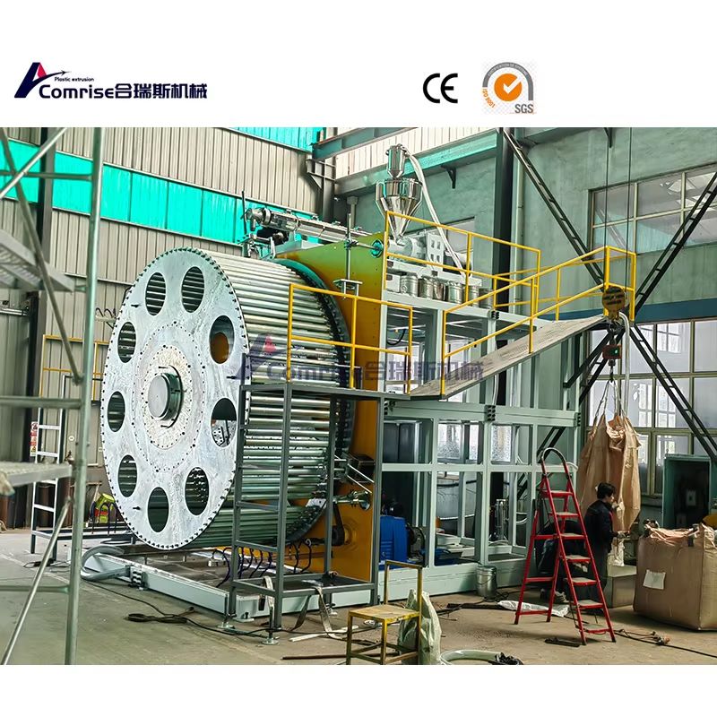 出荷用の中空壁のらせん巻きパイプ生産ライン